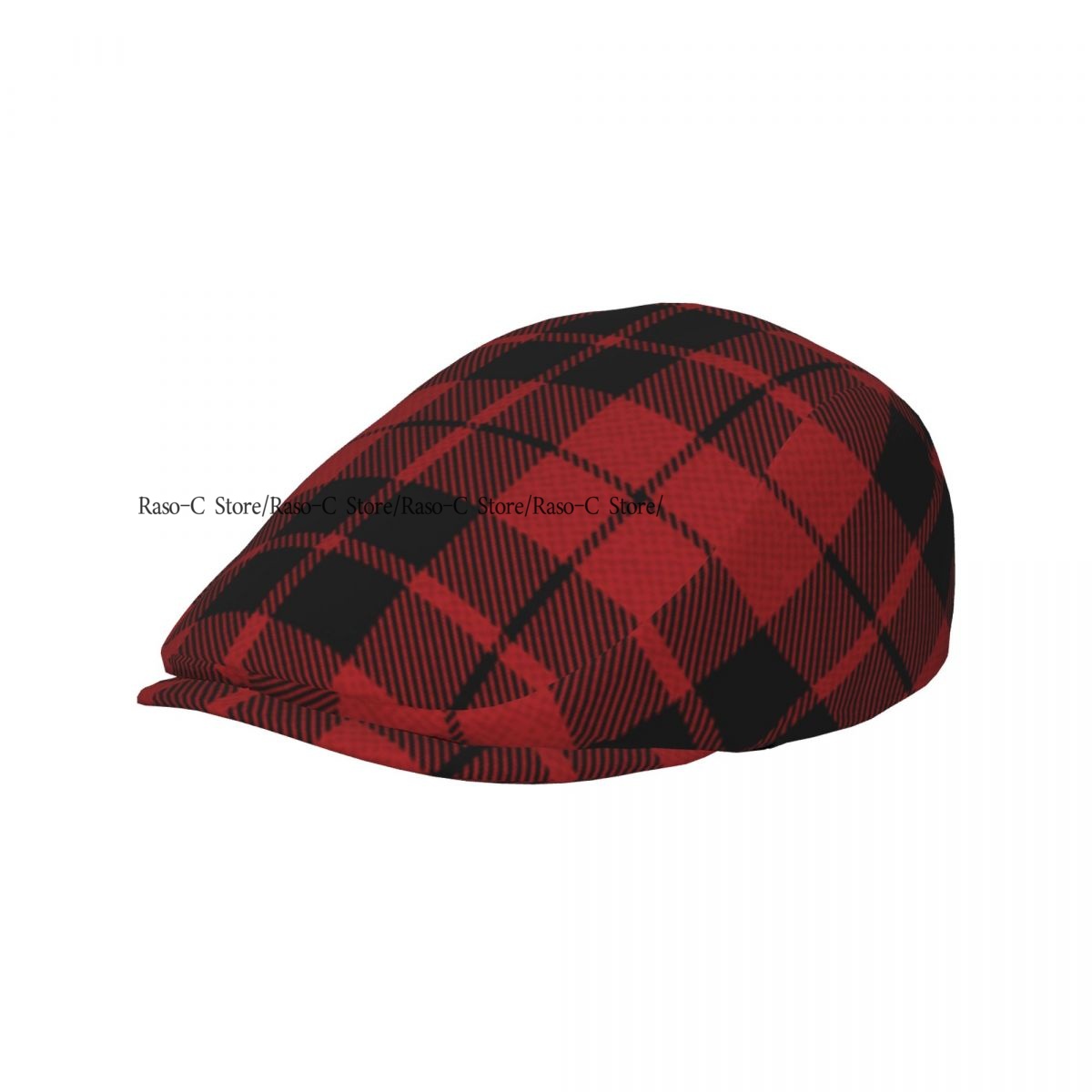 Newsboy Cap Ivy - قبعة مسطحة للبالغين بنقشة مربعات حمراء،